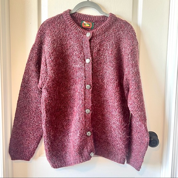 Vintage ALPS Mohair Blend Fuzzy Cardigan Sweater—SZ. Medium - Picture 8 of 12